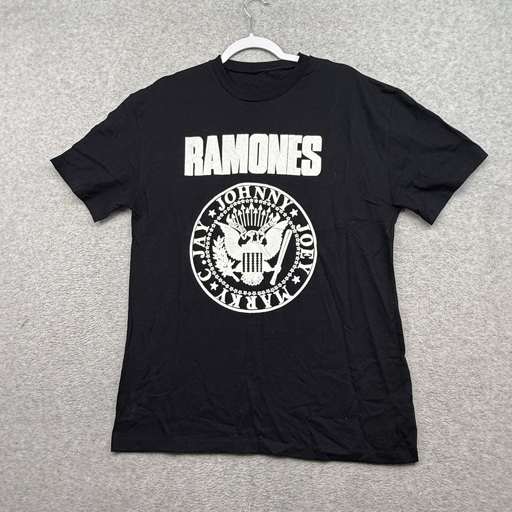 Vintage 90s THE RAMONES T-Shirt Tee Single Stitch Black C Jay Men's L 21x28 Rare